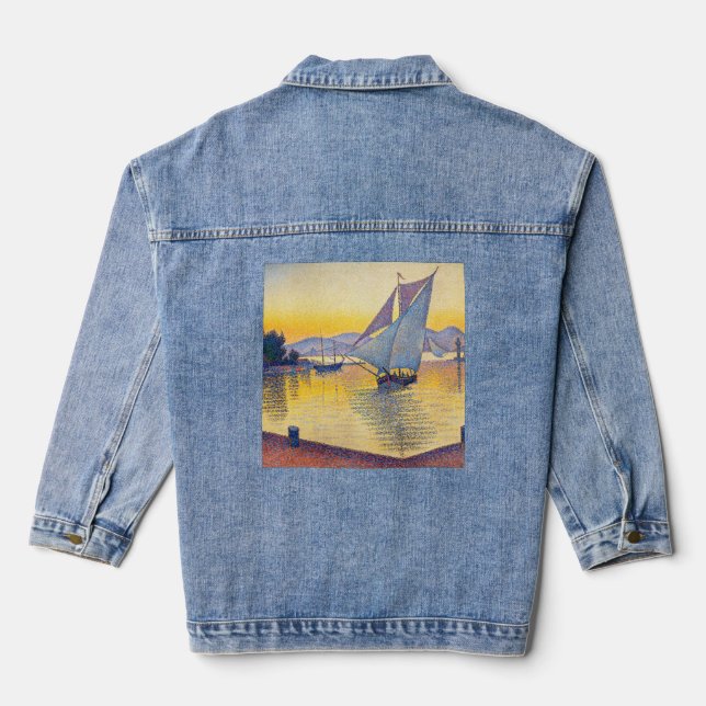 Paul Signac - The Port at Sunset, Opus 236 Denim Jacket (Back)