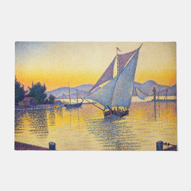 Paul Signac - The Port at Sunset, Opus 236 Doormat (Front)