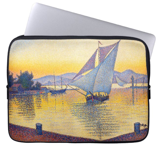 Paul Signac - The Port at Sunset, Opus 236 Laptop Sleeve (Front)
