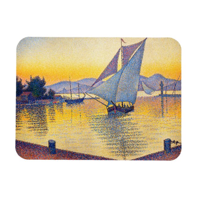 Paul Signac - The Port at Sunset, Opus 236 Magnet (Horizontal)