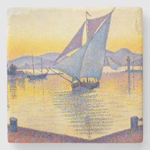 Paul Signac - The Port at Sunset, Opus 236 Stone Coaster