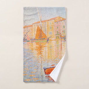 Paul Signac - The Red Buoy, Saint-Tropez Bath Towel Set