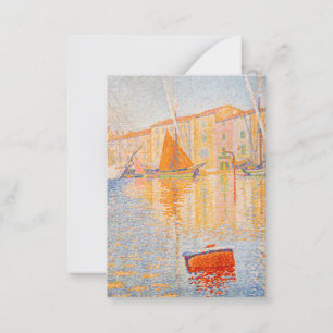 Paul Signac - The Red Buoy, Saint-Tropez Card