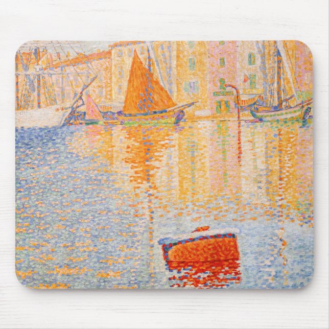 Paul Signac - The Red Buoy, Saint-Tropez Mouse Mat (Front)