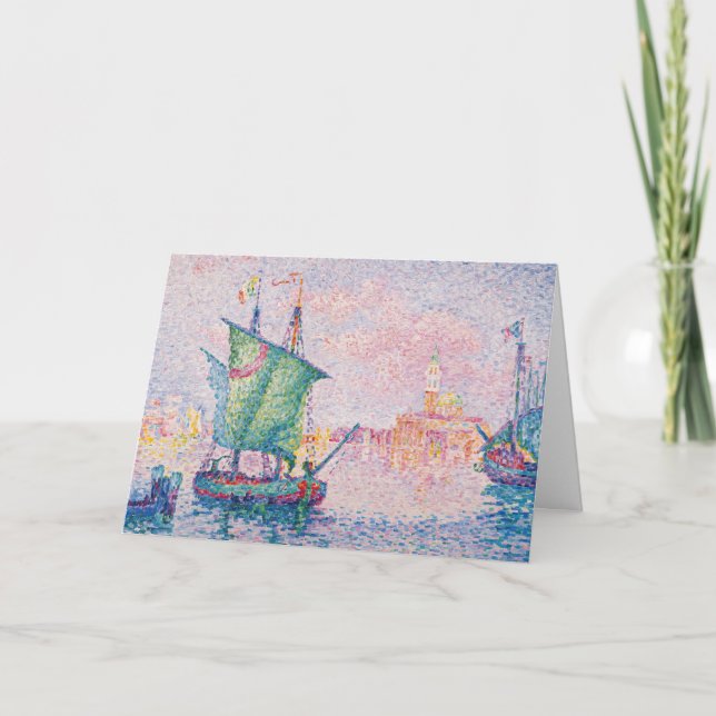 Paul Signac - Venice, The Pink Cloud Card (Front)