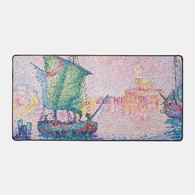 Paul Signac - Venice, The Pink Cloud Desk Mat (Front)