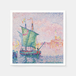 Paul Signac - Venice, The Pink Cloud Napkin