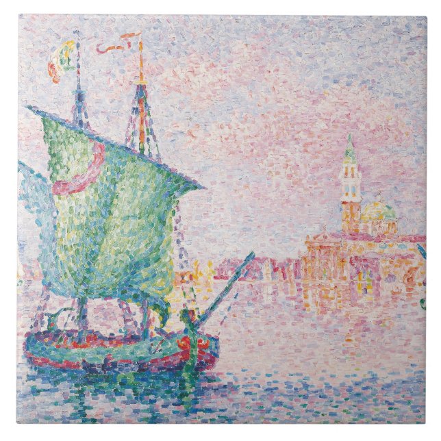 Paul Signac - Venice, The Pink Cloud Tile (Front)