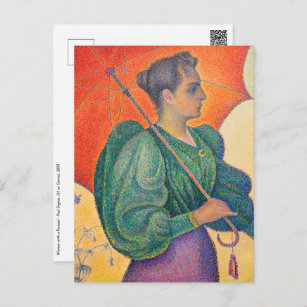 Paul Signac - Woman with a Parasol Postcard