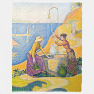Paul Signac - Women at the Well Fleece Blanket