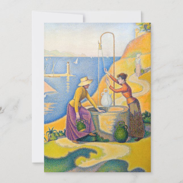 Paul Signac - Women at the Well Invitation (Front)