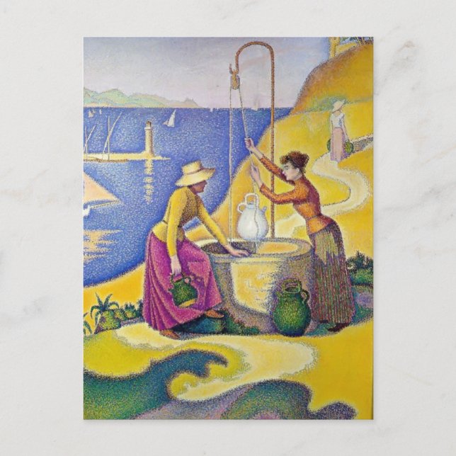 Paul Signac- Young Women of Provence at the Well Postcard (Front)