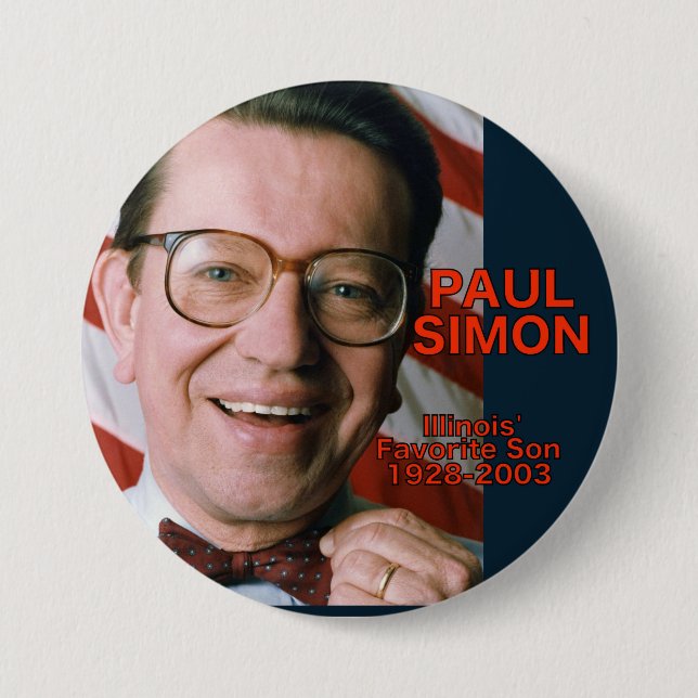 Paul Simon Illinois Favourite Son Button (Front)