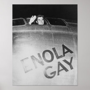 Paul Tibbets In The Enola Gay Bomber -- WW2 Poster