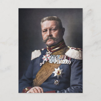 Paul von Hindenburg 1914 Colourized Postcard