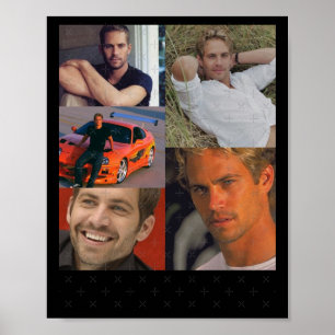 Paul Walker Collage Sticker  Poster