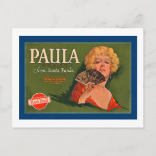 Paula Brand from Santa Paula Postcard