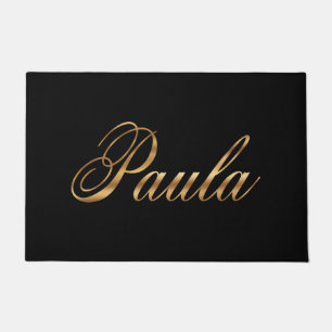 Paula gold Design Lettering Türmatte Doormat