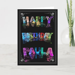 Paula -  Name in Lights greeting card (Photo)