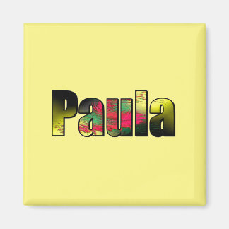 Paula Square Magnet in yellow
