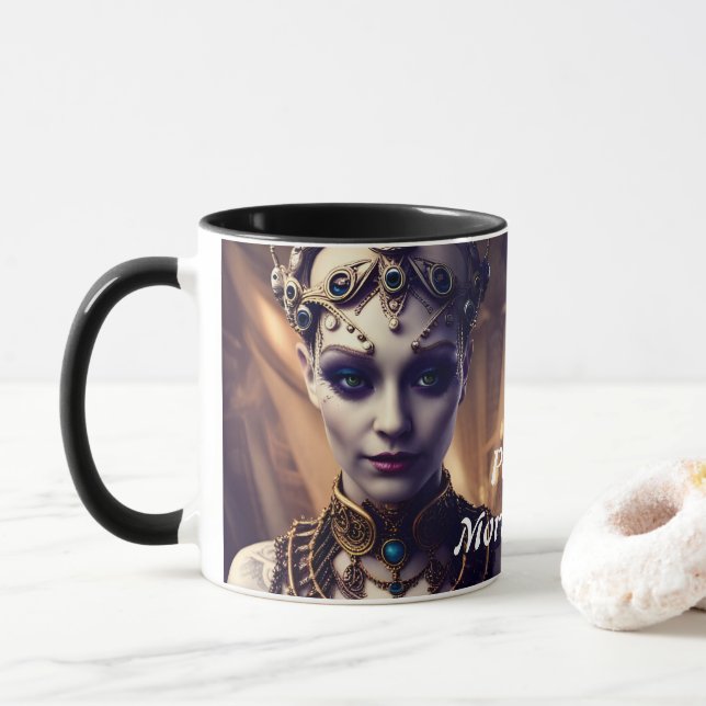 Paula's Morning Tea Personalised Customisable Mug (With Donut)