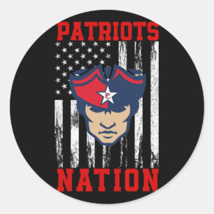 Paulding County Patriots Logo Nation Hs  Classic Round Sticker