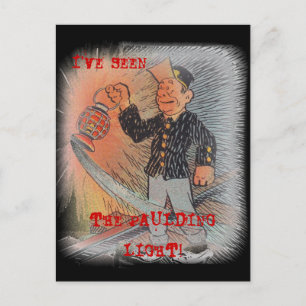 PAULDING GHOST LIGHT ~ RAILROAD BRAKEMAN POSTCARD! POSTCARD
