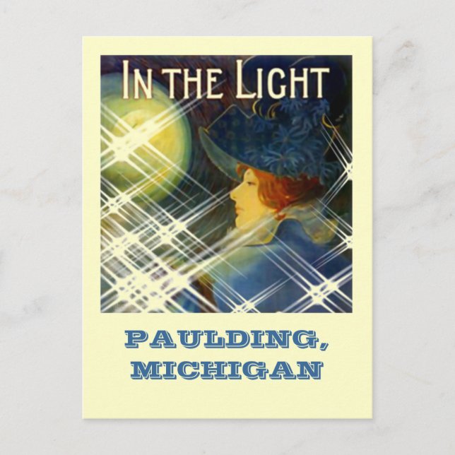 PAULDING GHOST LIGHT ~WOMAN IN THE LIGHT-POSTCARD! POSTCARD (Front)