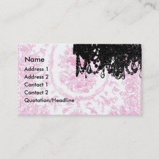 Paulette Paris Chandelier and Toile Business Cards