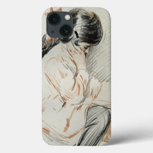 Paulette Reading Sitting on her Toy Dog iPhone 13 Case