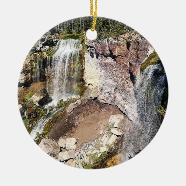Paulina Creek Falls, OR Ceramic Tree Decoration (Front)