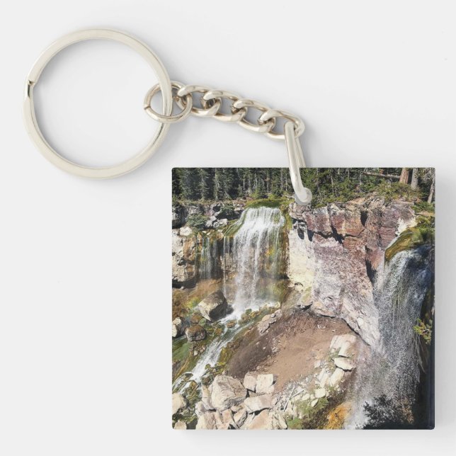 Paulina Creek Falls, Oregon Key Ring (Front)