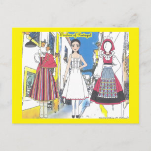 Paulina of Portugal Paper Doll Postcard