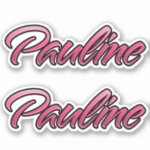 Pauline faded pink sticker Sticker Stickerset