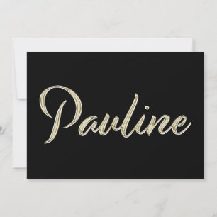 Pauline white gold Handwriting Karte Card