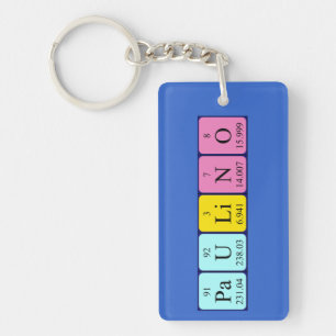 Paulino periodic table name keyring