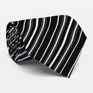 Paulo Black & White Striped Tie