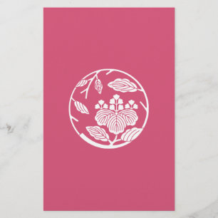 Paulownia branch circle stationery
