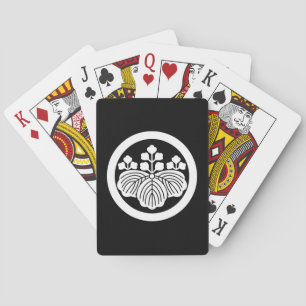 Paulownia with 5&3 blooms in circle playing cards