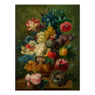 Paulus Theodorus Van Brussel - Flowers In A Vase Poster