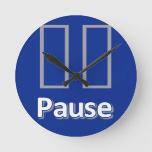 Pause Blue Clock
