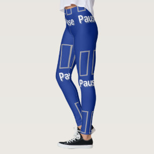 Pause Blue Leggings