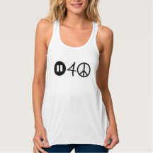 Pause for peace racerback tank top