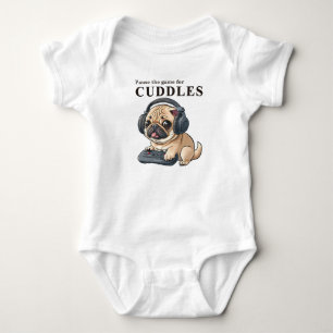 Pause the game for Cuddle - Cute gamer DOG Baby Bodysuit