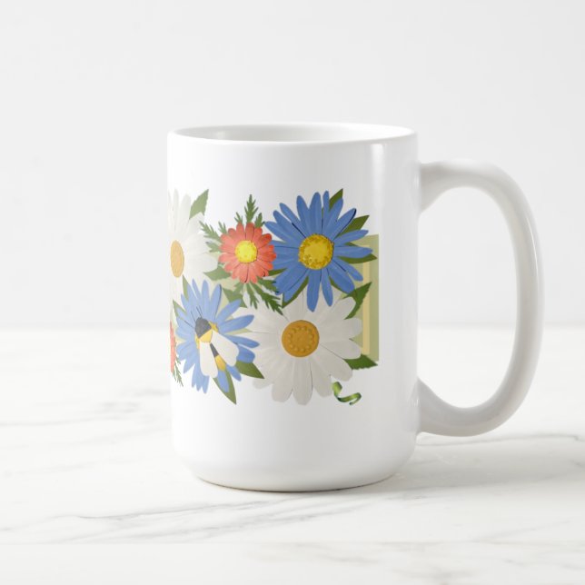 Pause Tiles Signature Bee 15oz--Right-hand Coffee Mug (Right)