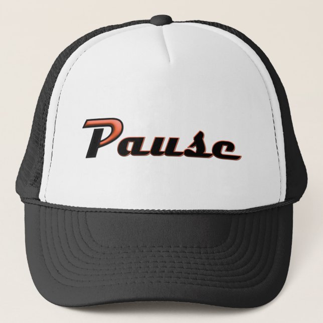 Pause Urban Streetwear Modern City Maverick Trucker Hat (Front)