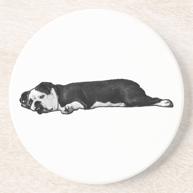 Pause With Bulldog Coaster (Front)