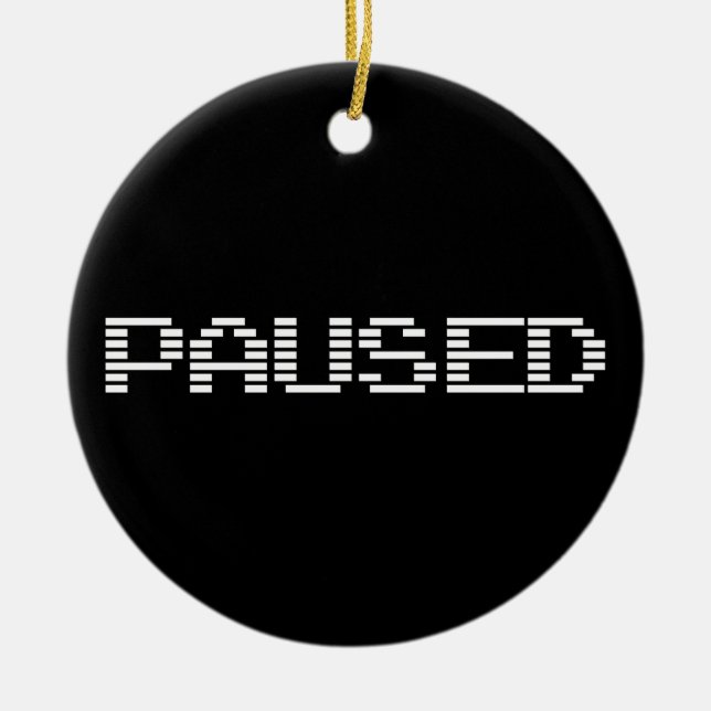 PAUSED CERAMIC TREE DECORATION (Front)