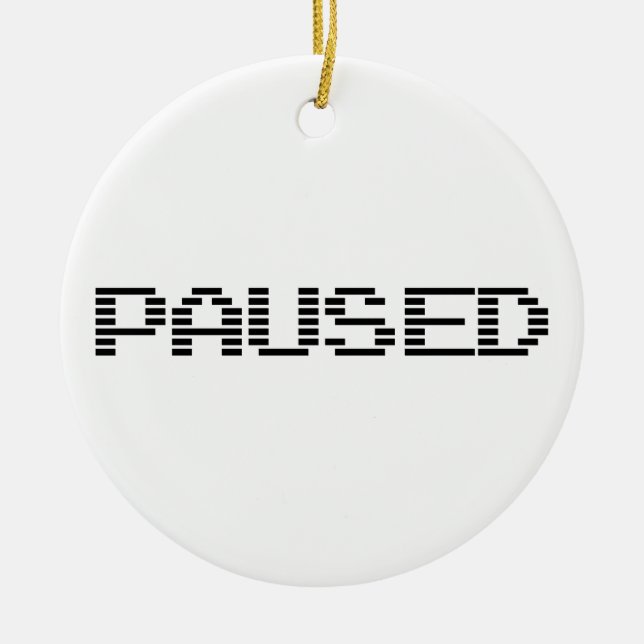 PAUSED CERAMIC TREE DECORATION (Front)