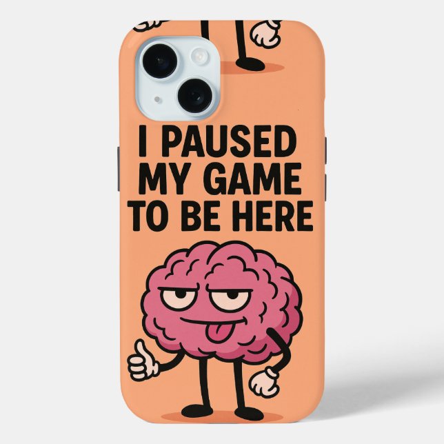 "Paused Game Brain – Gaming Mode Activated" Case-Mate iPhone Case (Back)